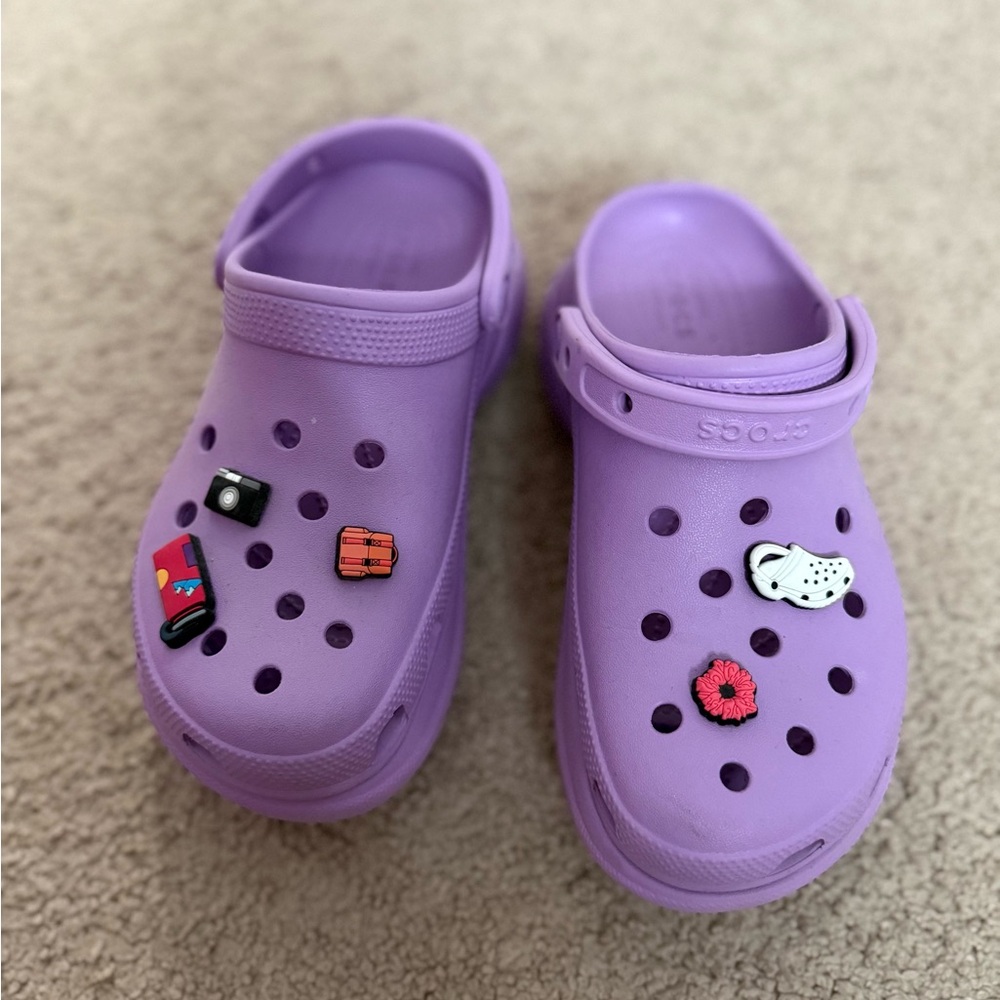 Purple Bae Clogs Crocs with Jibbitz